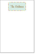 Queen Bee Personalized Note Pads - Blue Dotted Frame (NP-H-30)